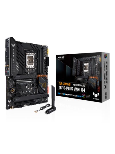 ASUS TUF GAMING Z690-PLUS WIFI D4 Hovedkort - Intel Z690 - Intel LGA1700 socket - DDR4 RAM - ATX ASUS TUF GAMING Z690-PLUS WIFI D4 Hovedkort - Intel Z690 - Intel LGA1700 socket - DDR4 RAM - ATX