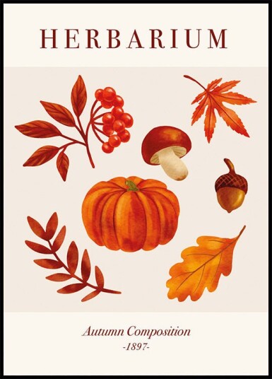 Herbarium Autumn Composition  Plakat Plakat / 30x40cm