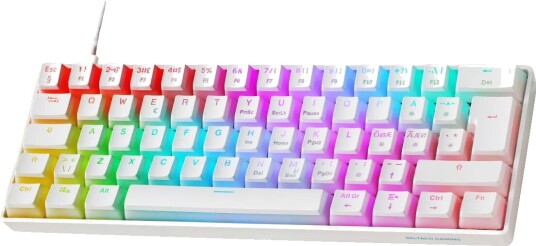 Deltaco WK90 65% Mekanisk Gamingtastatur med RGB Belysning - Hvit Deltaco WK90 65% Mekanisk Gamingtastatur med RGB Belysning - Hvit