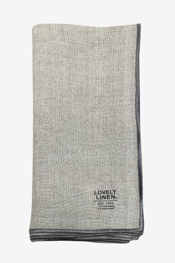 Lovely Linen   Serviett Grace i vasket lin 4 pakning   Beige