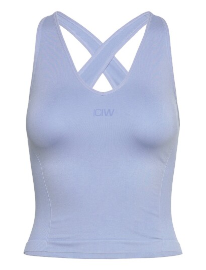 ICANIWILL Sculpt Seamless V Neck Tank W Blue XL