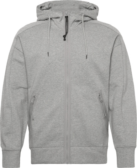 C.P. Company Raised Fleece Goggle Zipped Hoodie Grey XL