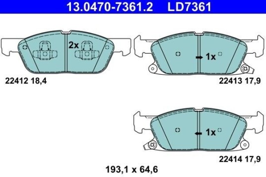 Bremseklosser ATE 13.0470-7361.2