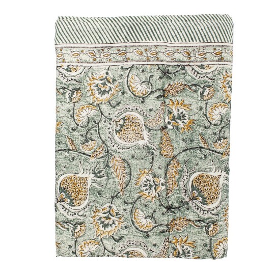 Chamois Pomegranate bordduk lin 150x350 cm seafoam