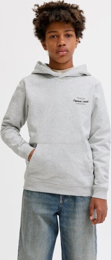Jack & Jones Jornorrebro Typo Back Sweat Hood Sn Jnr Grey 128