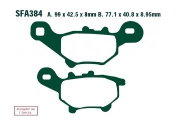 Bremseklosser EBC Brakes SFA384 Bremseklosser EBC Brakes SFA384