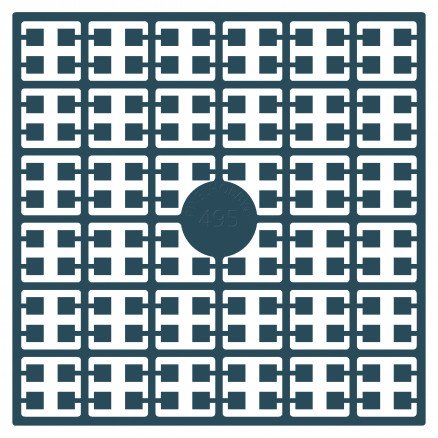 Pixelhobby Midiperler 495 Ekstra mørk turkisblå 2x2mm 140 piksler