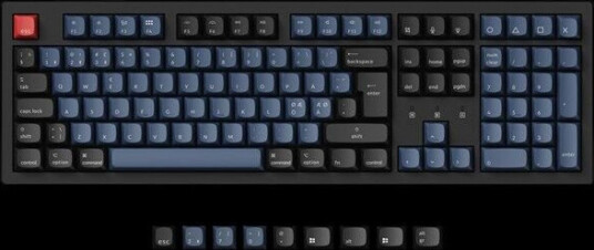 Keychron K10 Pro Gamingtastatur trådløs RGB Hot Swap Rød - Nordisk Keychron K10 Pro Gamingtastatur trådløs RGB Hot Swap Rød - Nordisk