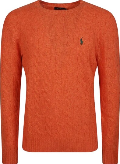Polo Ralph Lauren, Herre, Strikkevarer, Oransje, M,
