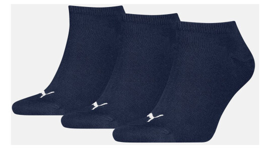 Puma Puma Unisex Sneaker Plain 3p Navy 39-42 Bomullssokker Puma Puma Unisex Sneaker Plain 3p Navy 39-42 Bomullssokker