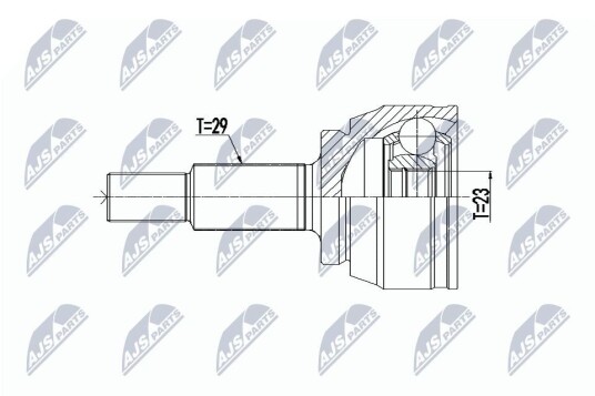 Nty Drivknute drivaksel NTY NPZ RE 063
