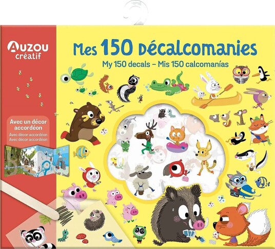 Auzou Activity Kit Transfer Stickers 150 Pcs Multi/patterned ONE SIZE
