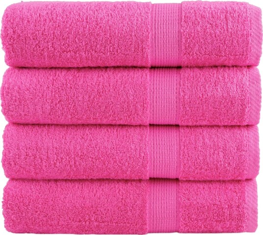 vidaXL Premium dusjhåndklær SOLUND 4 stk rose 70x140cm 600g/m2 vidaXL Premium dusjhåndklær SOLUND 4 stk rose 70x140cm 600g/m2