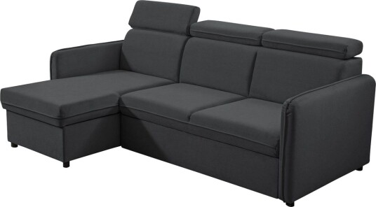 Fredrik Sofa med Sjeselong 3 seter Mørk grå