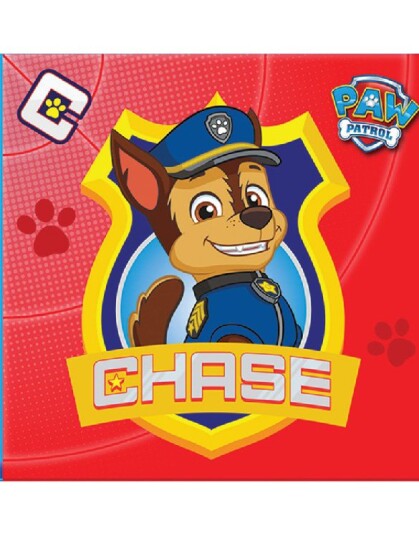 16 stk 2 lags Servietter 33x33 cm Paw Patrol
