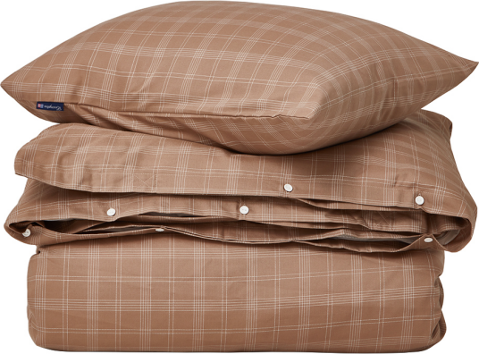Lexington Checked Pin Point Oxford sengesett 220x220 cm Brown Lexington Checked Pin Point Oxford sengesett 220x220 cm Brown
