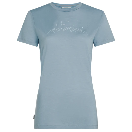 Icebreaker Women Merino 150 Tech Lite Ss Tee Sparkling Stars Flint Blue XL