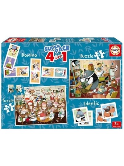 Educa Puzzle Superpack 4 In 1 Forest Tales By Kasandra