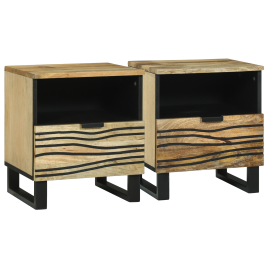 Nattbord Sett med 2 40 x 33 x 46 cm Laget av Massivt Mangotre