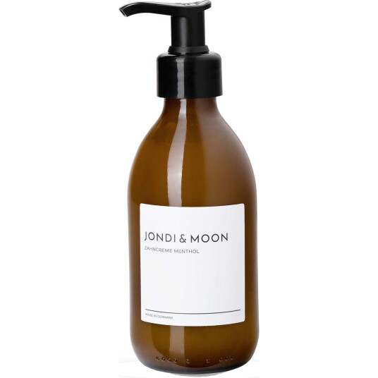 Naturlig tannkrem Jondi & Moon Menthol Pump flaske 250 ml.