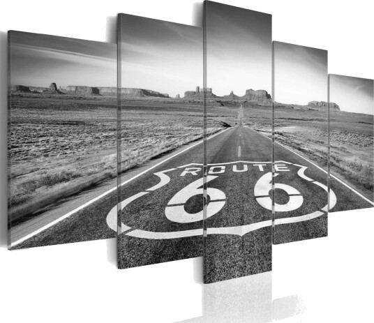 Bilde Route 66 Black And White 100x50 Artgeist sp. z o. o.