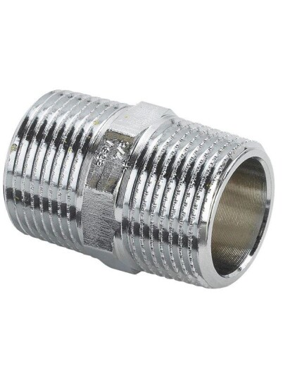 Viega double nipple 12 gunmetal chromed