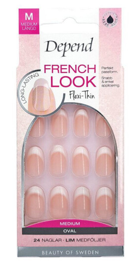 Depend French Look Pink Oval 24pcs Depend French Look Pink Oval 24pcs
