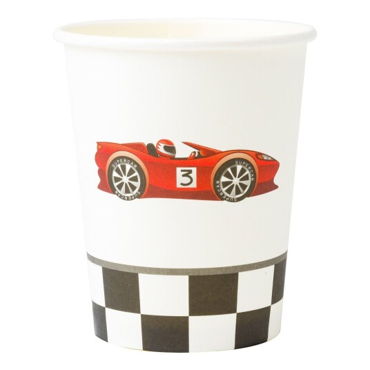 Design House Pappkopper Racerbil - 8-pakning