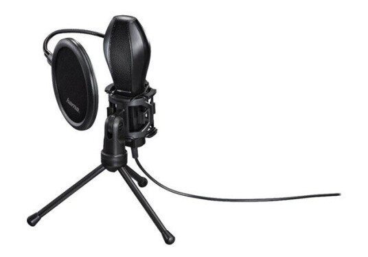 Hama MIC-USB Stream Bordmikrofon med Stativ for Gaming og Podcast Svart