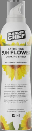 Slender Chef Cooking Spray Extra Fine Sun Flower 200ml Slender Chef Cooking Spray Extra Fine Sun Flower 200ml