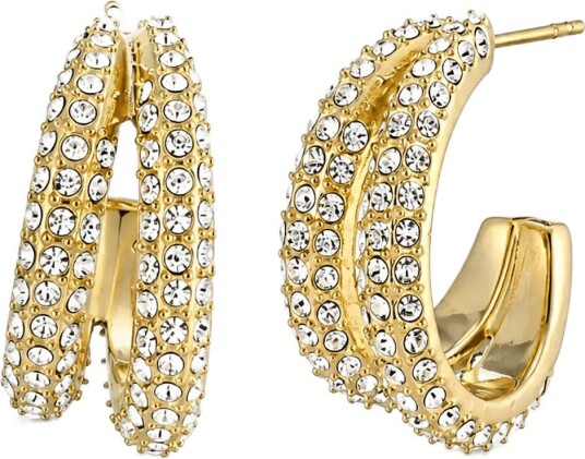 Bud To Rose Iris Duo Earring Clear/Gold Gold ONE SIZE Bud To Rose Iris Duo Earring Clear/Gold Gold ONE SIZE