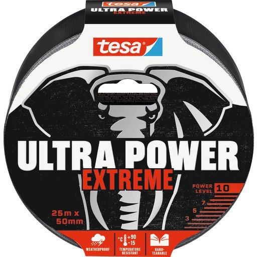 Tesa Ultra Power Extreme Reparasjonstape 50 mm x 25 meter - Sort Isolasjon Tesa Ultra Power Extreme Reparasjonstape 50 mm x 25 meter - Sort Isolasjon