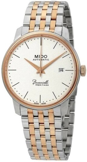 Mido Herreklokke M027.407.22.010.00 Baroncelli Hvit/Rose gulltonet