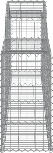 vidaXL Gabionkurver buede 8 stk 300x30x60/80 cm galvanisert jern