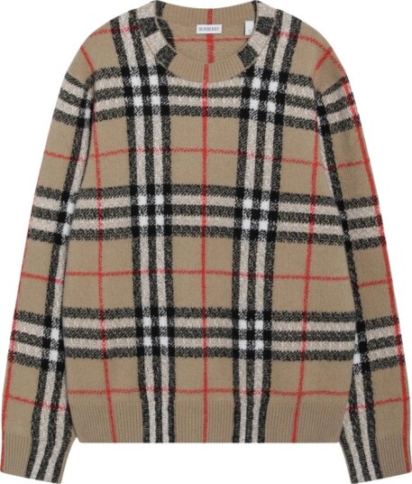 Burberry, Herre, Strikkevarer, Beige, XL,