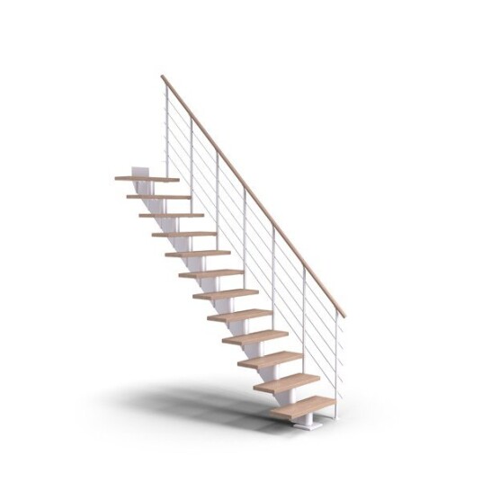 Dolle Hamburg Eik H-oljet Rett Trapp Hvit Style6 13T 75W Dolle Hamburg Eik H-oljet Rett Trapp Hvit Style6 13T 75W