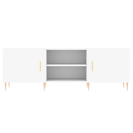 vidaXL TV-benk hvit 150x30x50 cm konstruert tre 8720845426897