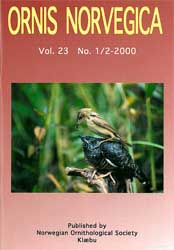 Norsk Ornitologisk Forening Ornis Norvegica   2000 1/2