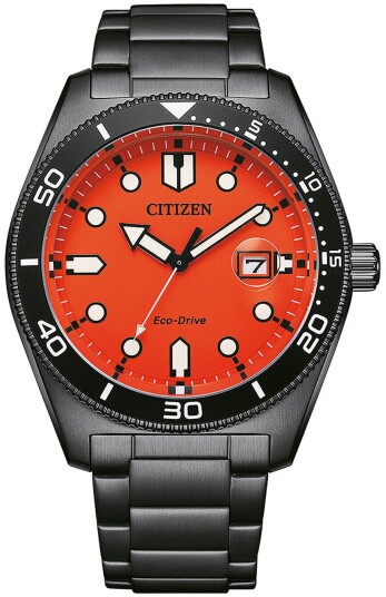 Citizen Herreklokke AW1765 88X Eco Drive Orange/Stål Ø43 mm Citizen Herreklokke AW1765 88X Eco Drive Orange/Stål Ø43 mm