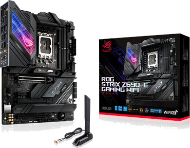 ASUS ROG Strix Z690-E Gaming Hovedkort med WiFi, DDR5, LGA 1700, ATX ASUS ROG Strix Z690-E Gaming Hovedkort med WiFi, DDR5, LGA 1700, ATX