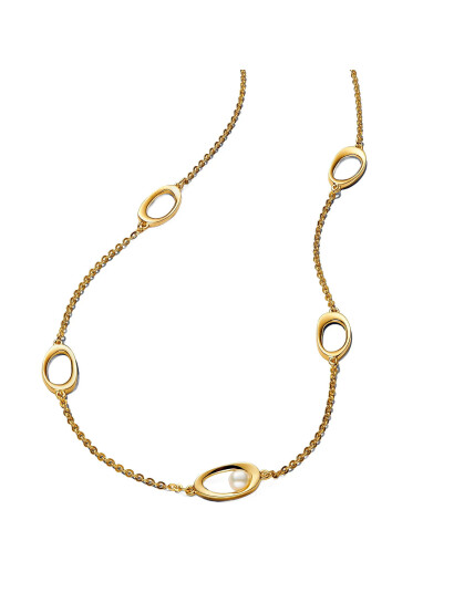 PANDORA 14K Gold Plated Necklace With Treated White Freshwater Cultured Pearl Guld 45 cm PANDORA 14K Gold Plated Necklace With Treated White Freshwater Cultured Pearl Guld 45 cm