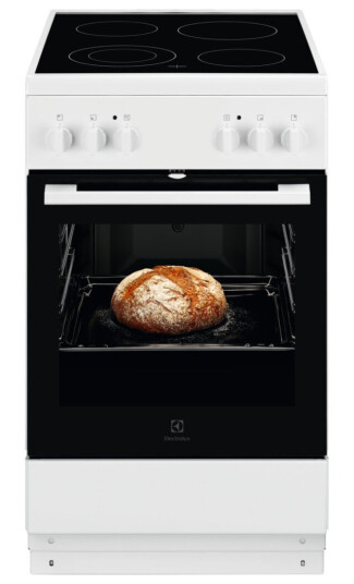 Electrolux LKR5000N0W Keramisk Komfyr 50cm med Barnesikring og Steketermometer