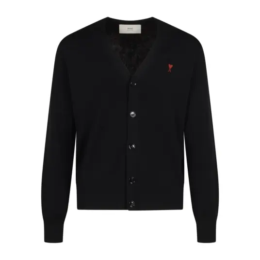 Ami Paris Herre Strikkevarer Svart L, Ami Paris Herre Strikkevarer Svart L,