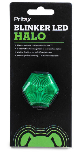 Pritax Blinkende LED-halsbånd 5 cm Grønn for Hund