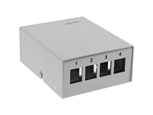 Inline 76264 Din-Skinne Rj-45 Grå Spcc