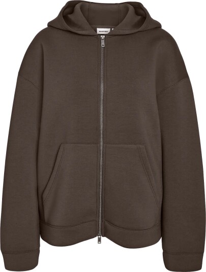 NOISY MAY Nmweek L/S Scuba Hoodie Jrs   CHOCOLATE BROWN   XS