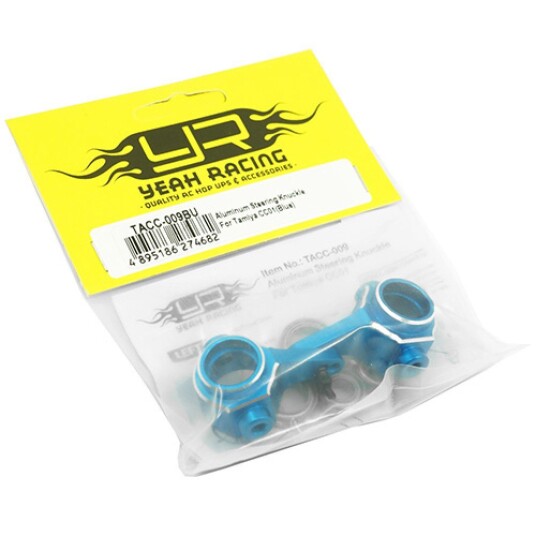 Yeah Racing TACC-009BU Aluminum Steering Knuckle Blue For Tamiya