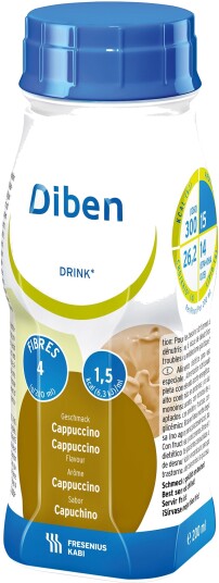 Diben Drink næringsdrikk Cappuccino 4x200 ml Diben Drink næringsdrikk Cappuccino 4x200 ml