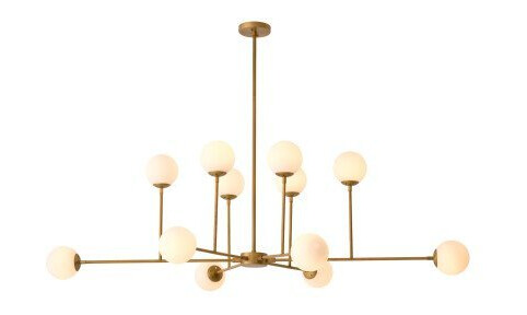 Aram taklampe antique brass