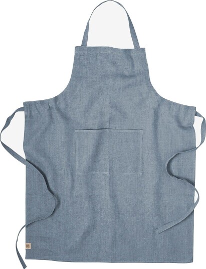 Lovely Linen Forkle Classic i manglet lin Blå Lovely Linen Forkle Classic i manglet lin Blå